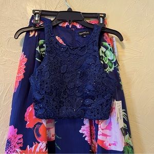 NWT Sequin Hearts Floral Sequin Prom, Homecoming, Formal Long Dress